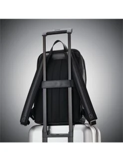 Samsonite Classic Leather Slim Backpack 40.6cm Black -Cheap Voyage Vault Store 2437931 21824844 7811516