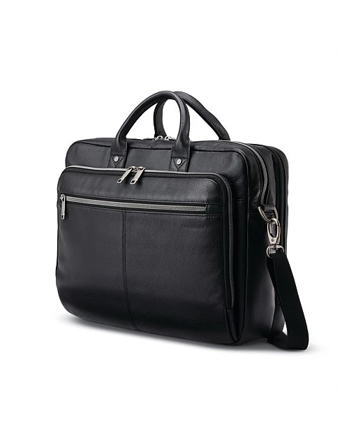 Samsonite Classic Leather Toploader 30.5cm Black 2 Samsonite Classic Leather Toploader 30.5cm Black - Image 2