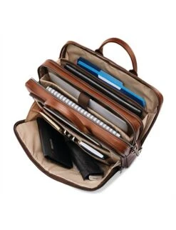 Samsonite Classic Leather Toploader 30.5cm Cognac -Cheap Voyage Vault Store 2437934 21824847 7811539