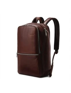 Samsonite CLASSIC LEATHER SLIM BACKPACK MAHOGANY