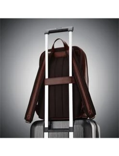 Samsonite CLASSIC LEATHER SLIM BACKPACK MAHOGANY -Cheap Voyage Vault Store 2583003 22470585 12731136